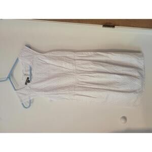 Roz & Ali White Eyelet Sleeveless Dress